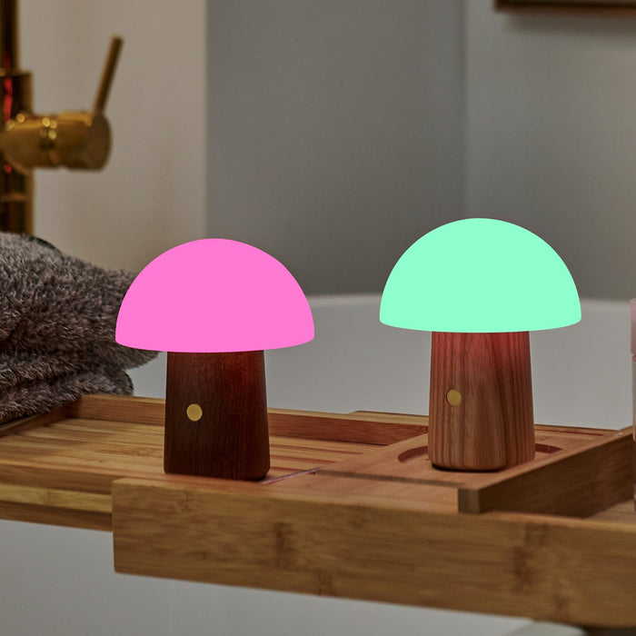 Mini Alice Mushroom Lamp - Walnut