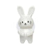 White rabbit toothbrush holder with black eyes, whiskers , nose and smiling mouth