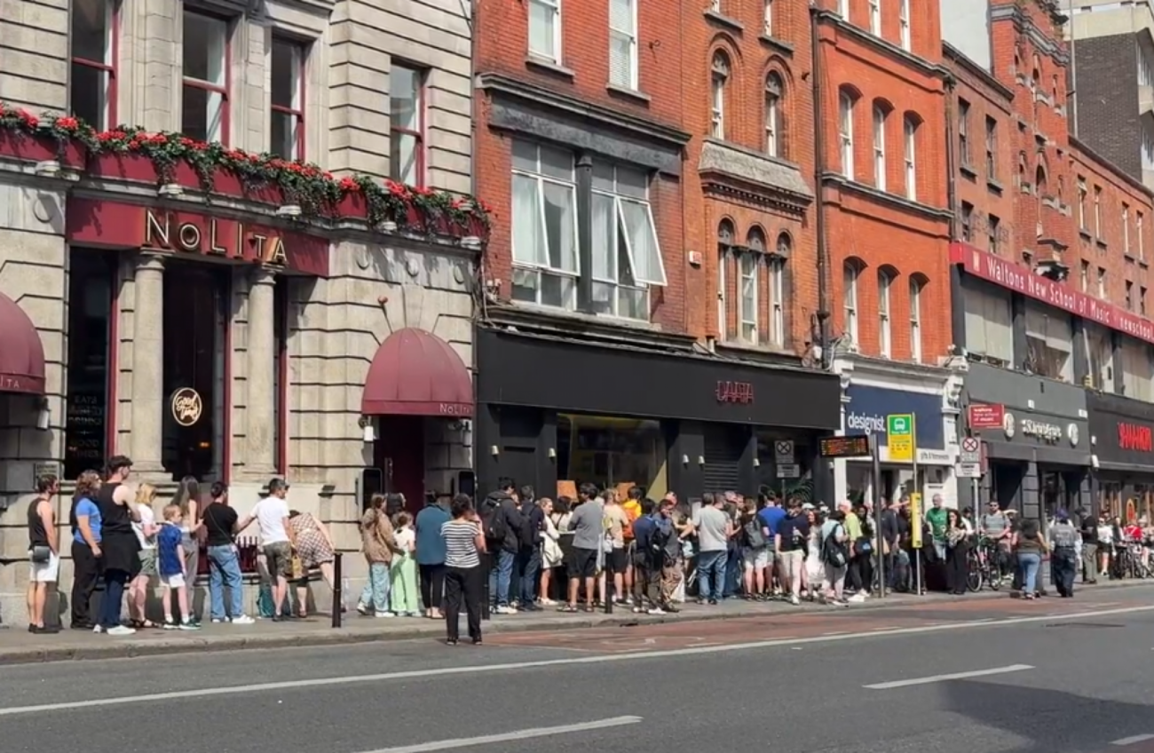Queue outside designist Dublin for solar eclipse glasses August 2026.