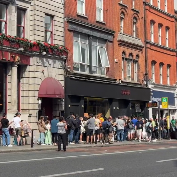 Queue outside designist Dublin for solar eclipse glasses August 2026.