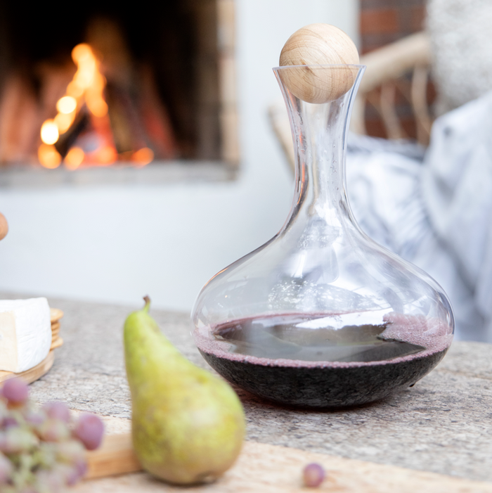 Sagaform Nature Wine Carafe With Oak Stopper, 2L