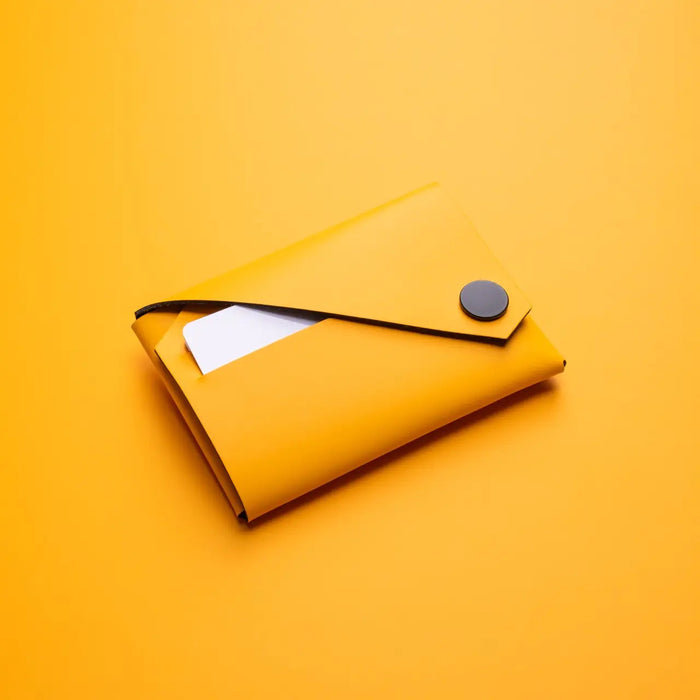 Wallet Yellow - Recycled Leather