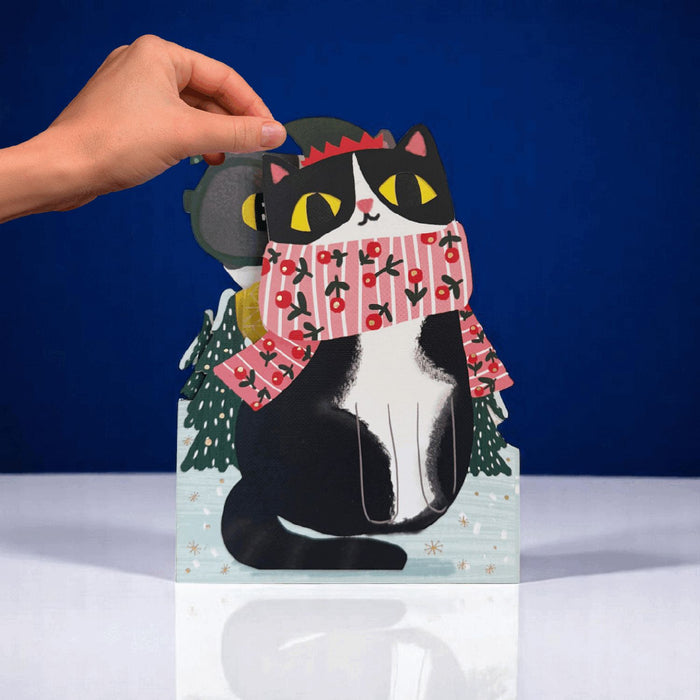 Interactive Christmas Card - Winter Cat