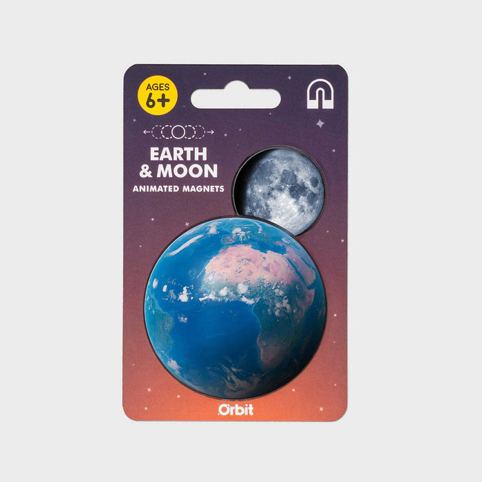 Animated Earth & Moon Magnet set