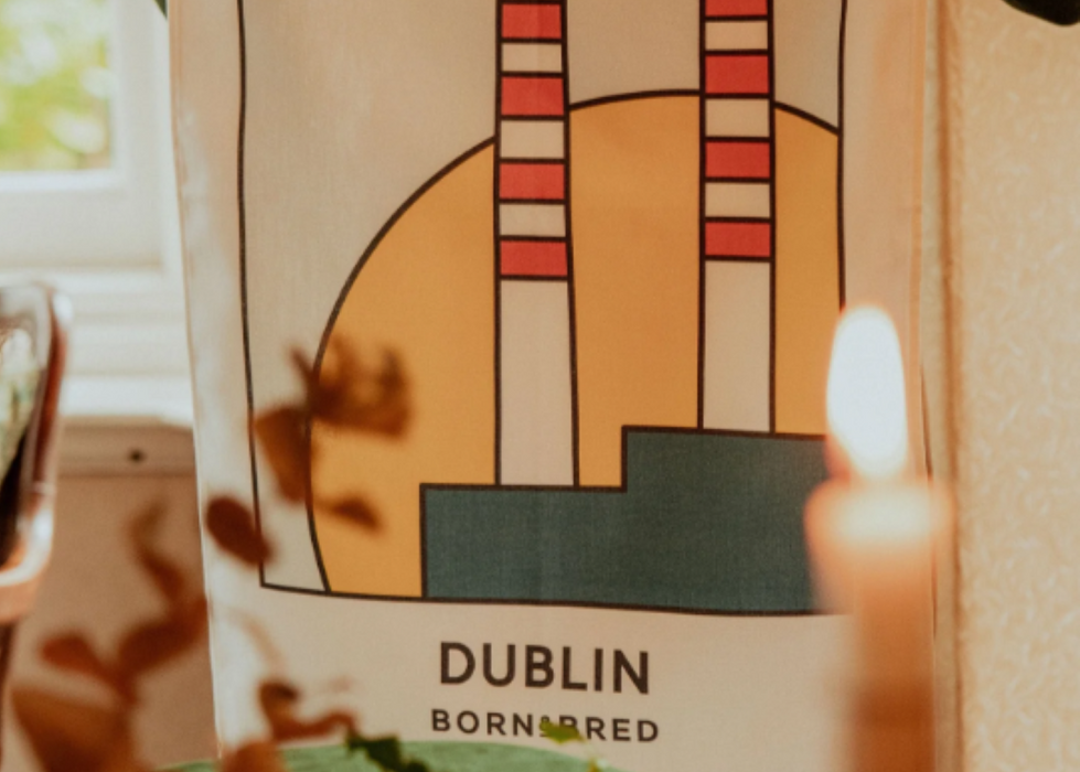 Dublin Scape Tea Towel