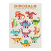Pack of dinosaur temporary tattoos with colorful designs on a white background