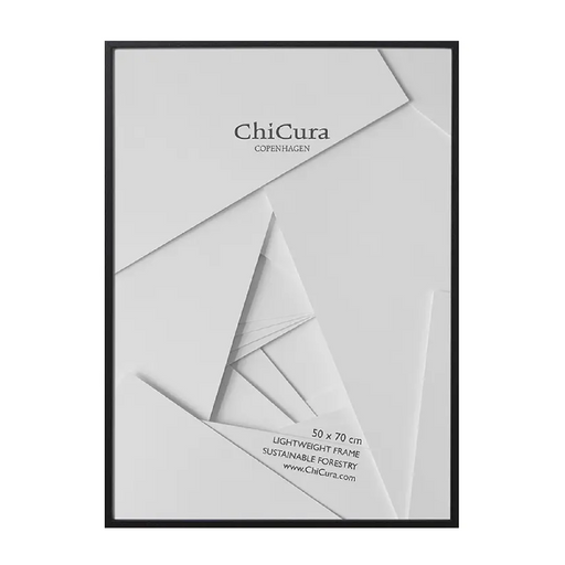 Framed artwork with 'ChiCura Copenhagen' branding on a white background