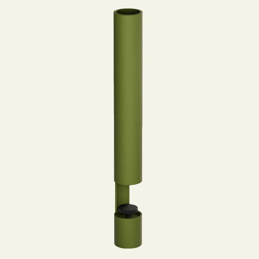 green metal powder coated tubular vase