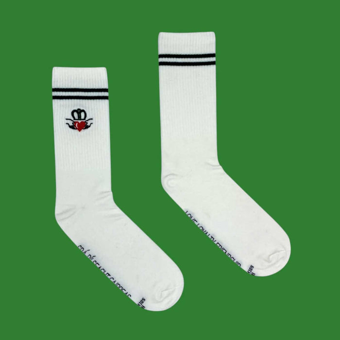 Claddagh Ring White Socks