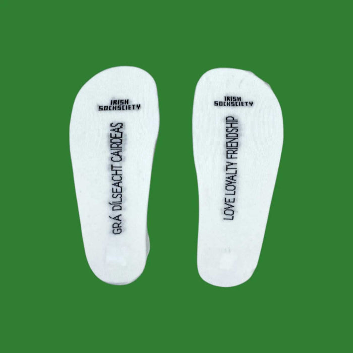 Claddagh Ring White Socks