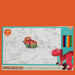 Dinosaur large colouring poster with pencils included on an orange background