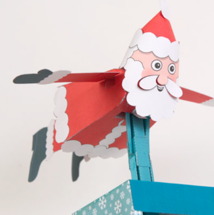 Flying Paper Santa - Rob Ives Paper Animation Kits