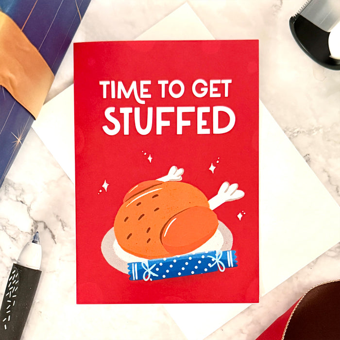 Time to Get Stuffed  - Christmas Card