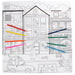 Large colouring poster with pencils - On Our Street