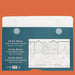 Coloring book packaging with a street scene illustration on a teal background