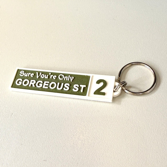 Dublin City Street Sign Keyring - Sure you're only Gorgeous St