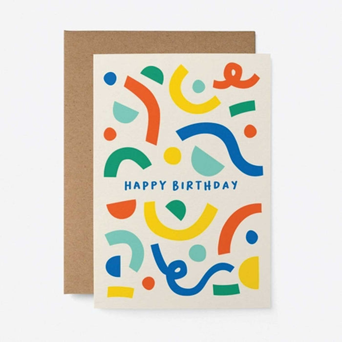 Graphic Card - Happy Birthday Shapes