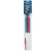 Packaged gymnastics ribbon with red, blue, and green ribbons on a white background