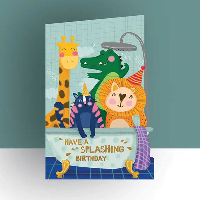 Have a Splashing Birthday Paper Cut Card