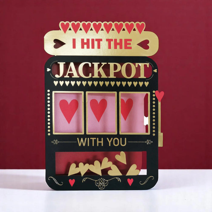 I hit the Jackpot with You - Paper Cut Card
