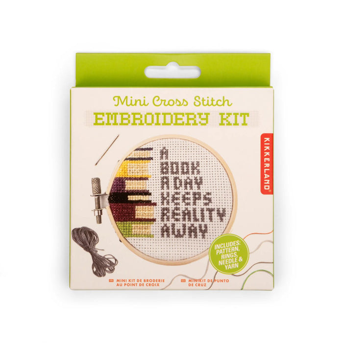Mini Cross Stitch Embroidery Kit - A Book A Day