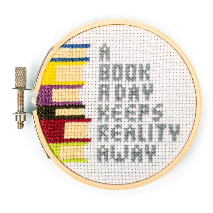 Mini Cross Stitch Embroidery Kit - A Book A Day
