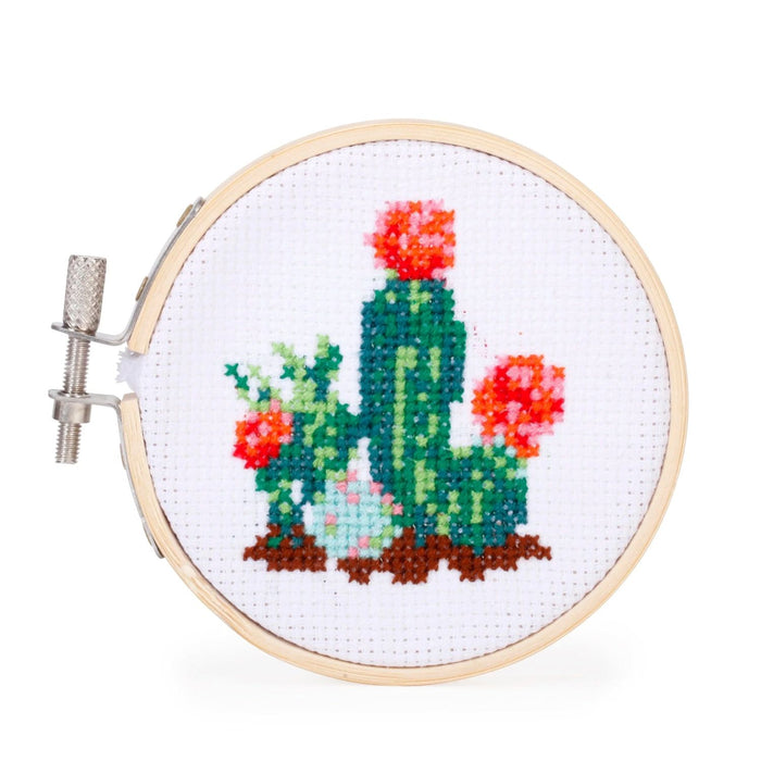 Mini Cross Stitch Embroidery Kit - Cactus