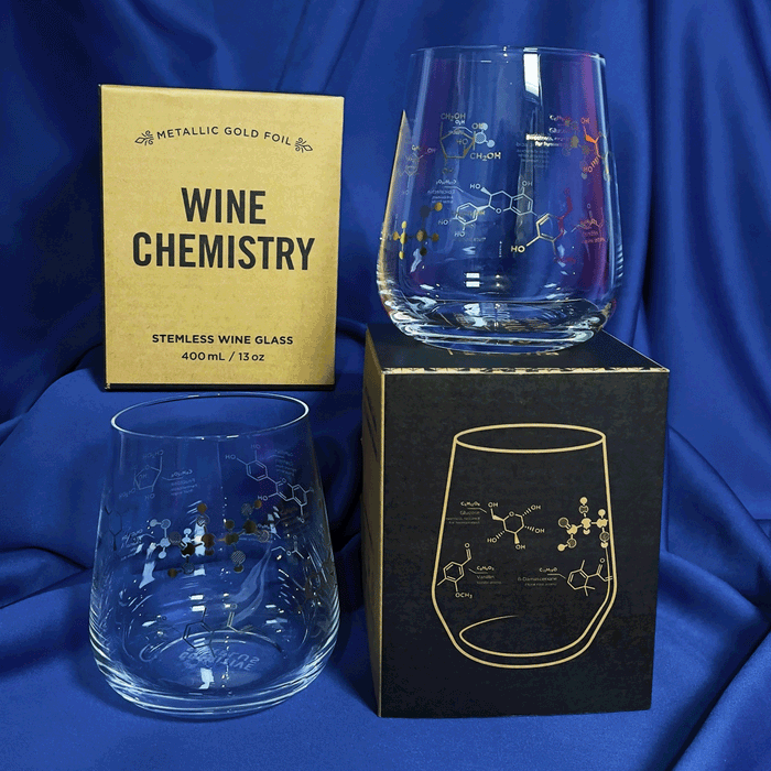 'Lets Celebrate' Wine Glass Pair - Chemistry of Wine