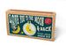 Cross stitch mini kit box with 'Love You to the Moon & Back' text and illustrations on a white background.