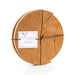 Full Moon and Half Moon Wooden Cheese Board Set held together with brown twine  with white product title card