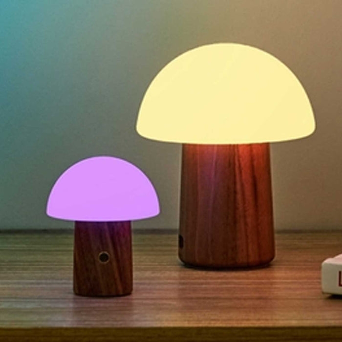 Alice Mushroom Lamp - Walnut