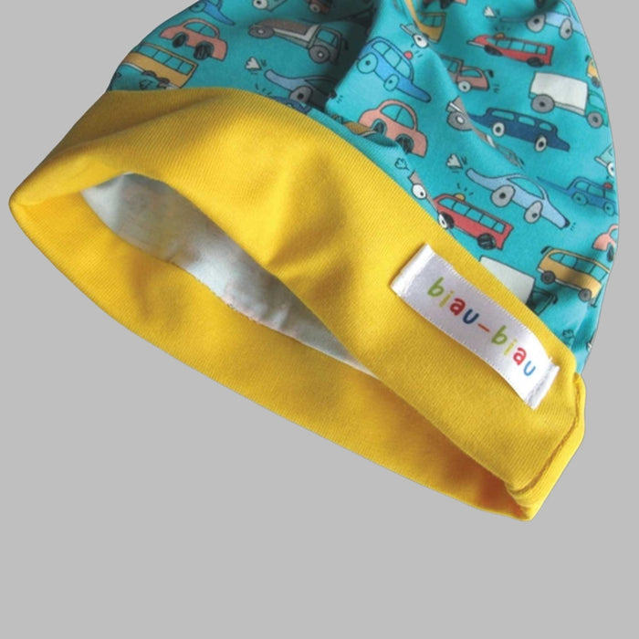 Organic Cotton Jersey Baby Hat - Cars