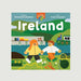 Book cover of 'Our World Ireland' with illustrations of two children holding hands on a green landscape.