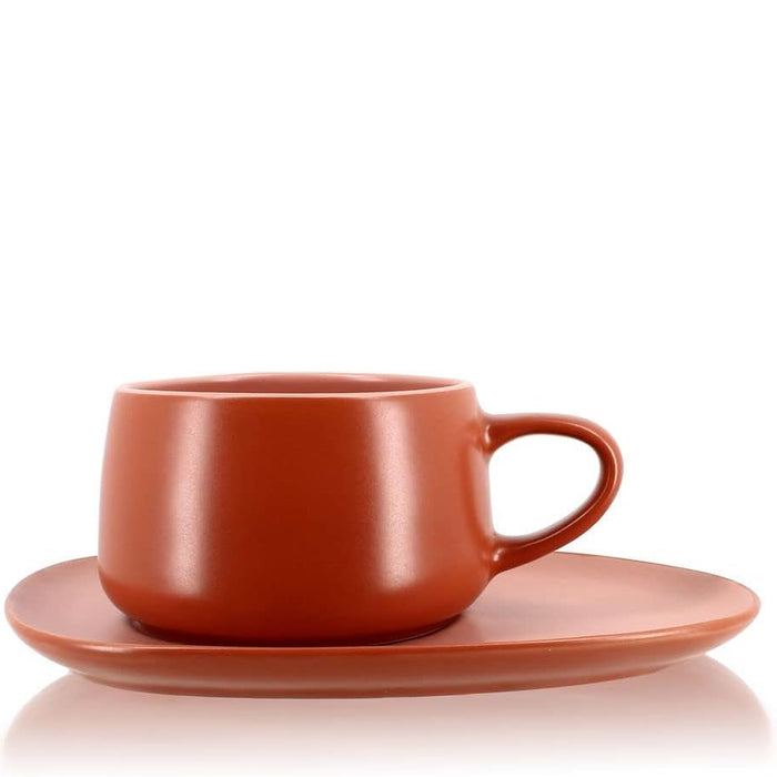 Cup with Saucer - Paprika and Pink