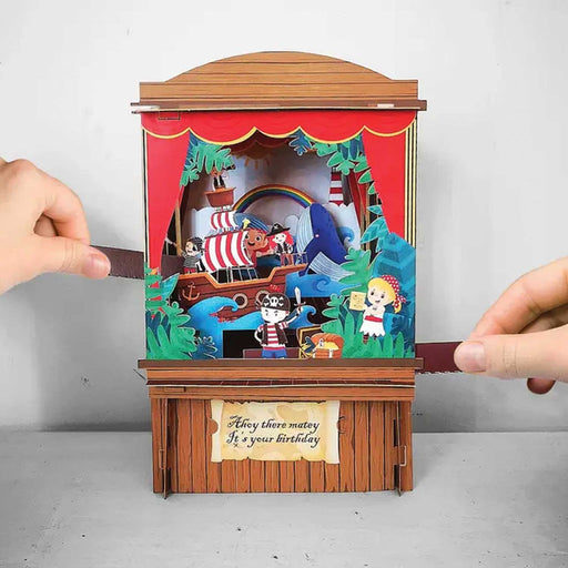 pop up paper theatre with pirate scene