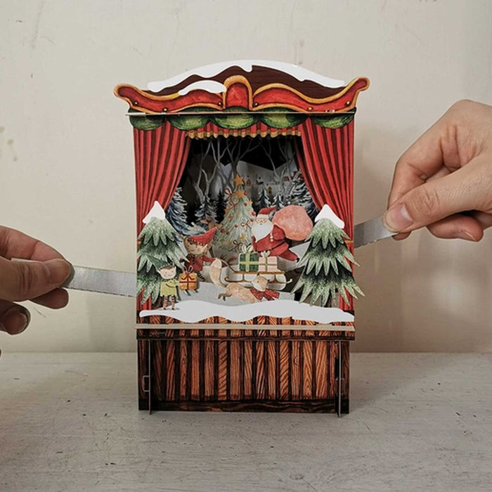 Paper Theatre Pop Up Card - Santa's Sleigh