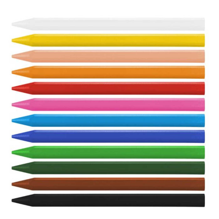 Plastipastel Maxi Pencil Crayons Pack with Eraser and Parer