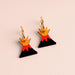 Wooden Earrings - Volcanoes