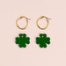Wooden Earrings - Four Leaf Clover