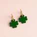 Wooden Earrings - Four Leaf Clover