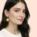 Wooden Earrings - Lemon