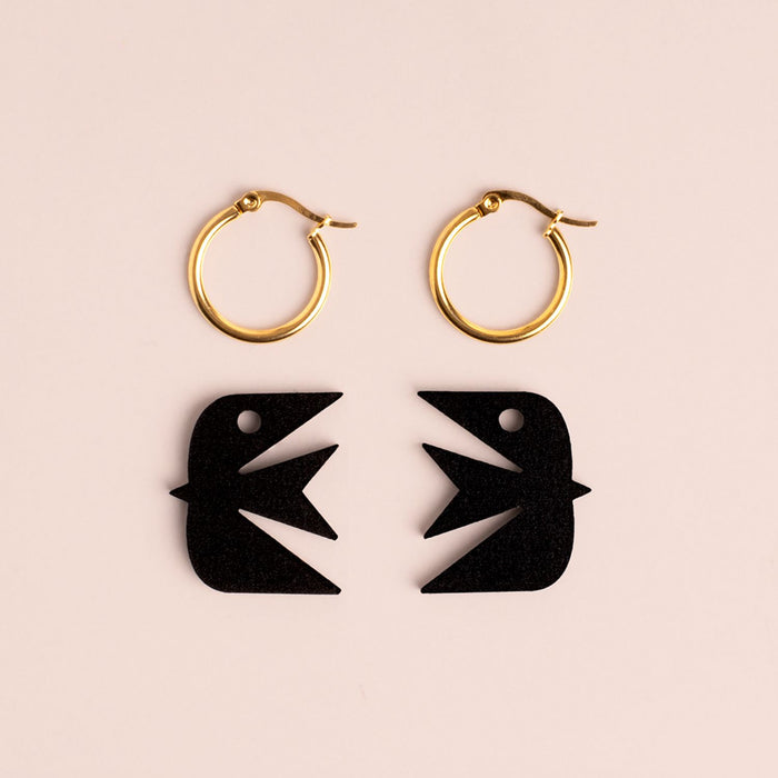 Wooden Earrings - Swallows