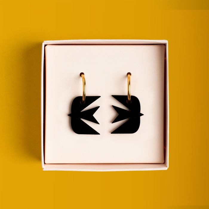 Wooden Earrings - Swallows