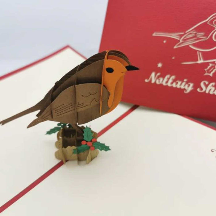 Red Robin - Nollaig Shona Pop Up Card