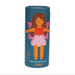 Cylindrical packaging with an illustration of a fairy and text 'Sew your own fairy' on a white background.