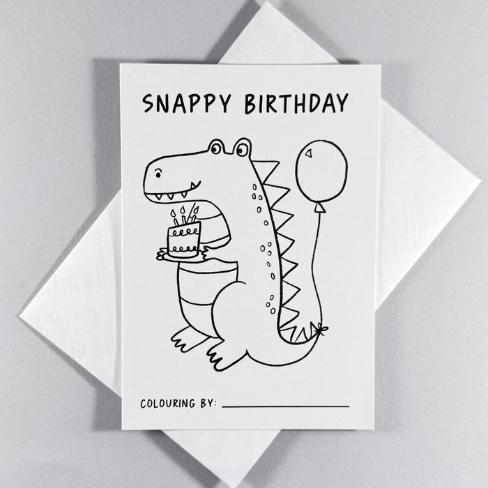 Snappy Birthday Colouring Card
