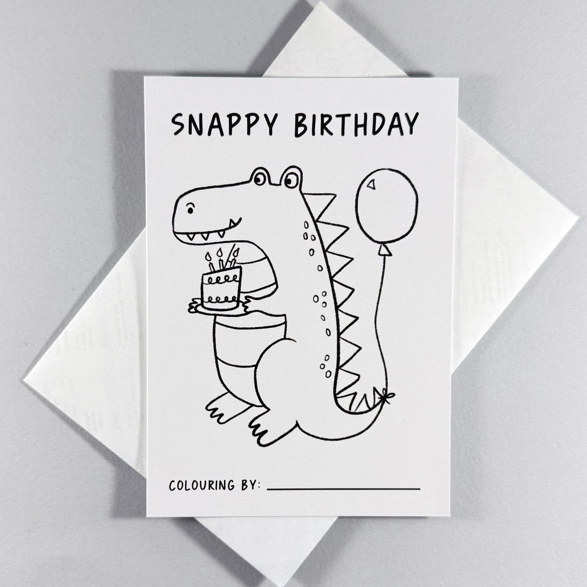 Snappy Birthday Colouring Card — designist