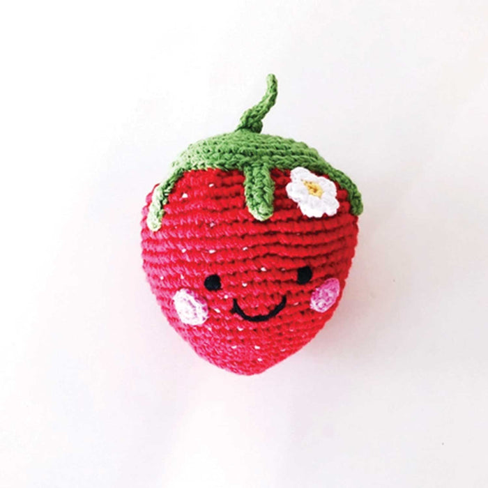 Friendly Strawberry Rattle Toy