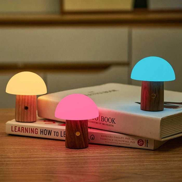 Alice Mushroom Lamp - Walnut Super Mini