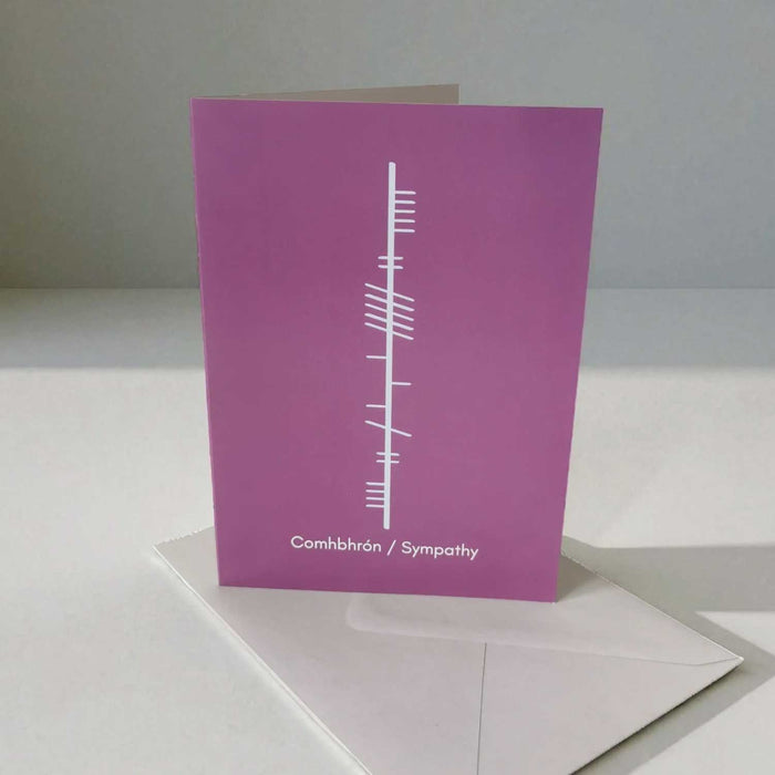 Comhbhrón / Sympathy Ogham card